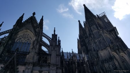 Cologne Cathedral, Koln, Germany - Cathedral, Cologne, Koln, Church, Germany, Europe, Clouds, Sky