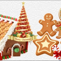 Christmas Tree In GingerBread House