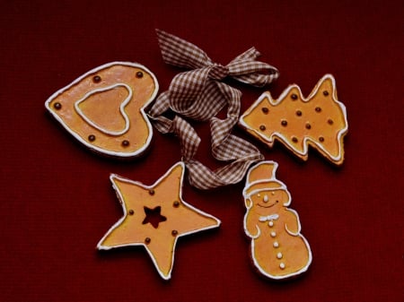 Christmas Decorations - sweets, brown, gingerbread, lovely, decoration, christmas