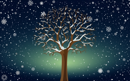 Happy winter! - christmas, fantasy, winter, craciun, snow, iarna, tree, luminos