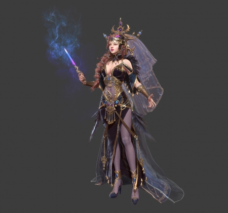 Sorceress - sorceress, game, luminos, shovel kim, asian, fantasy