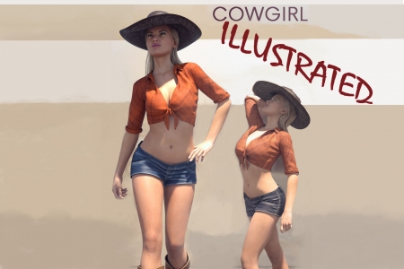 Cowgirls Illustrated . . - women, style, fun, girls, female, cowgirl, hats, fantasy, western, blondes, digital art