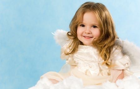 Angel - craciun, angel, girl, wings, child, copil, christmas, white, blue, cute