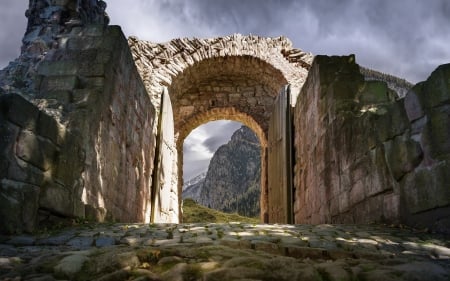 Ruins of Rome - Rome, gate, ancient, walls, ruins