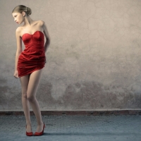 Legs Women In Red Dress