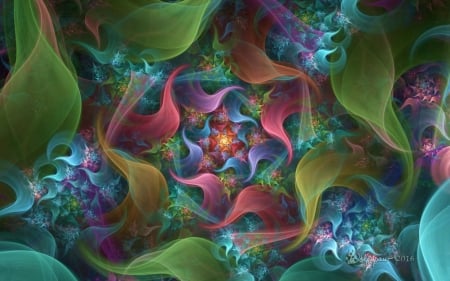 Soft Flux Spiral - fractal, colors, abstract, spiral