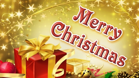 merry christmas - merry, stars, gifts, christmas