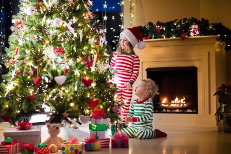 Christmas Eve - christmas, craciun, lights, room, children, copil, tree