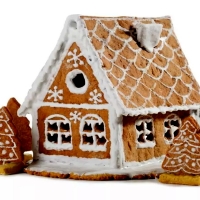 Gingerbread House And Trees