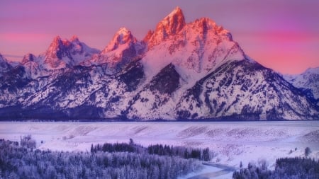 Winter Landscape - nature, landscape, mountain, snow, winter