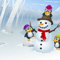 Snowmen and little visitors