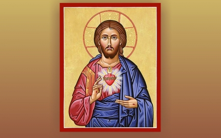 Sacred Heart of Jesus - sacred, christ, jesus, heart, icon