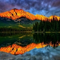 Mountain Reflecting in the Lake