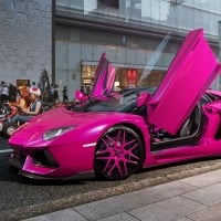 Pink Lamborghini Aventador