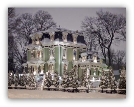 dreamhouse - christmas, snow, weihnacht, houses