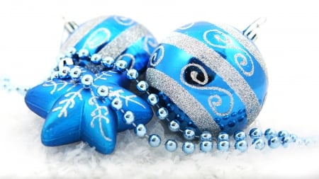 Christmas Blue - feliz navidad, winter, noel, holiday, blue, decorations, Christmas