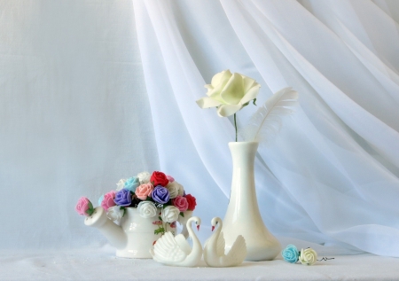 ♥ - abstract, vase, flower, soft