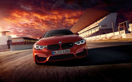 bmw m4 - sports, car, sunset, german, bmw