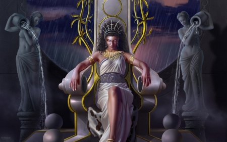 hera - throne, hera, goddess, woman