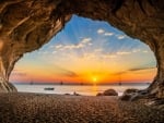 cave sunset