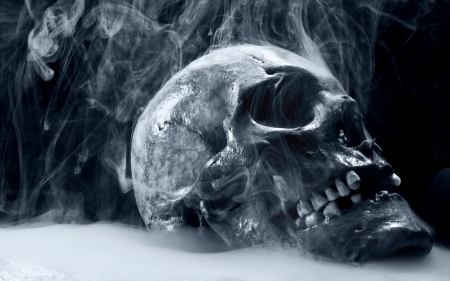 skull - skull, smoke, vapours, head