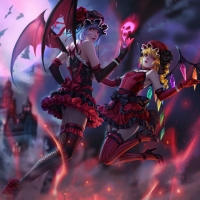 Remilia Scarlet and Flandre Scarlet