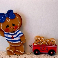 Gingerbread Girl And Wagon