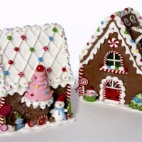 Pink Gingerbread Houses