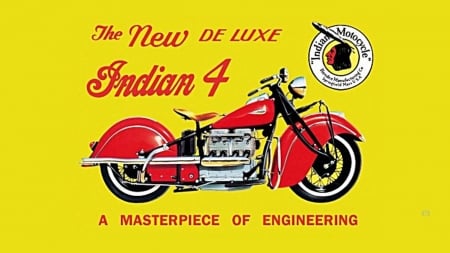 Indian 4 deluxe sign - Indian Motorcycles, Indian Motorcycle Desktop Background, Indian Motorcycle logo, Indian advertising, Vintage Indian Motorcycle advertising, Indian Motorcycle Wallpaper, Indian Motorcycle Background