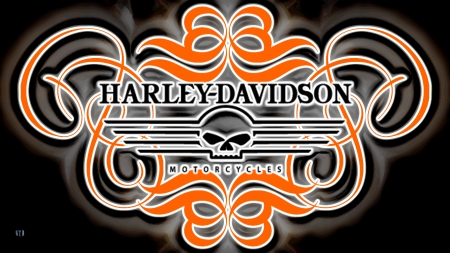 Harley Davidson Scroll skull