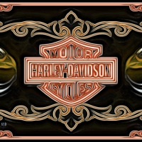 Harley Davidson Scroll and eagles