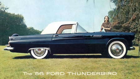 1956 Ford Thunderbird-1 - Ford Automobiles, Vintage Ford, Ford Cars, Ford Wallpaper, 1956 Ford Thunderbird, Ford Desktop Backgrounds, Ford Motor Company