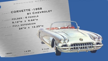 1958 Corvette Spec sheet Background