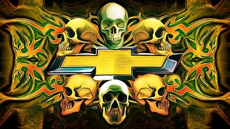 Chevy Skulls - Chevrolet Wallpaper, Chevrolet Desktop Background, Antique Chevrolet Cars, Chevrolet, Chevrolet Cars