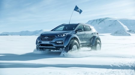 hyundai santa fe - snow, ice, santa fe, hyundai