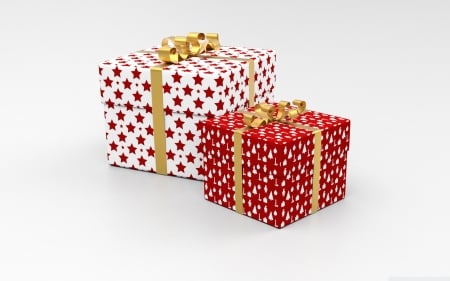 Merry Christmas! - white, red, card, box, golden, gift, craciun, christmas