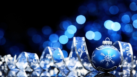 Yule Blessings - ornaments, wallpaper, decorations, photography, xmas, abstract, blue, christmas