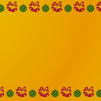 Embossed Bell & Ornament Christmas Border