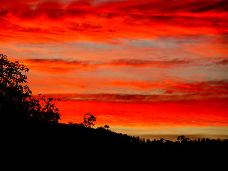 sunset wallpaper 5 - red, orange, sunset, black