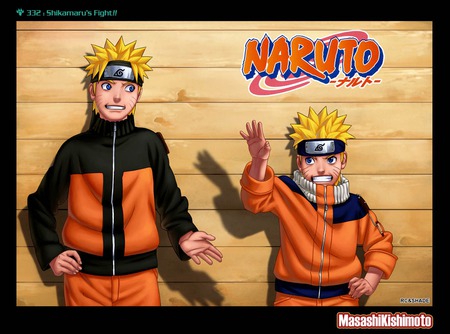 small naruto and big naruto - anime, naruto