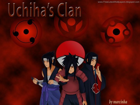 uchiha`s clan - anime, naruto