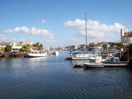 Huntington Harbor Ca. - boats, photography, landscapes, travel, 3d, canals