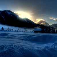 evening mood weissensee carinthia austria