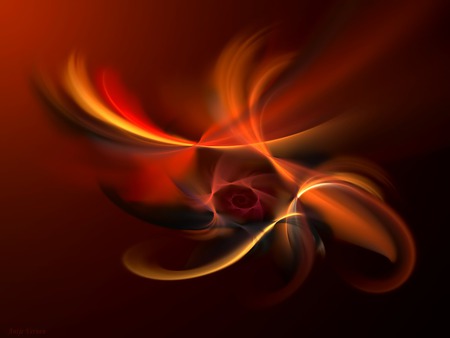 Flaming affair - awesome, orange, red, dark