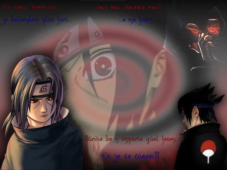 itachi and sasuke - anime, naruto