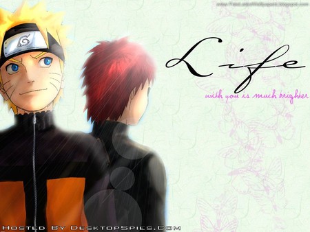 naruto and gaara - anime, naruto