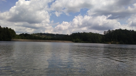 Oak Mountain Lake - sky, lake, water, clouds