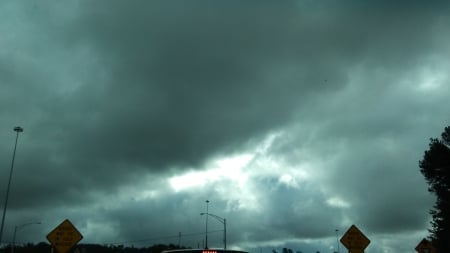 Stormy clouds - sky, cool, clouds, light