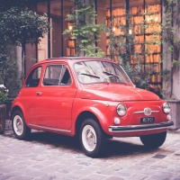 Red Fiat 500