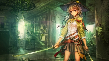 Sword Lady - girls, game, warrior, anime, sword